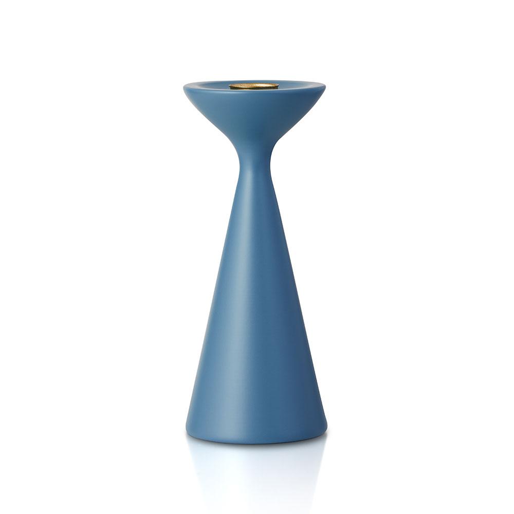 Inga Candlestick Medium Dove Blue Eleish Van Breems Home