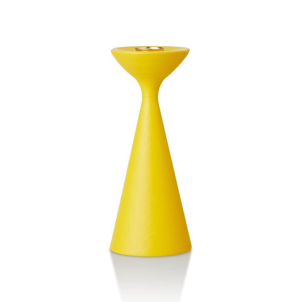 Inga Candlestick Medium Lemon Yellow Eleish Van Breems Home