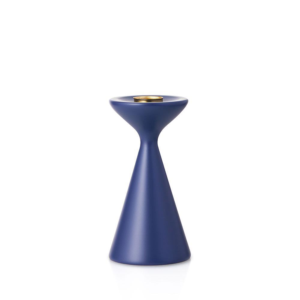 Inga Candlestick Small Blueberry Blue Eleish Van Breems Home