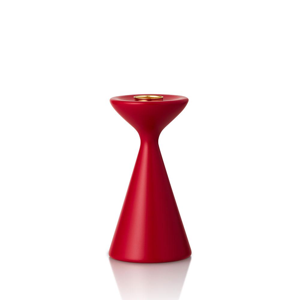 Inga Candlestick Small Raspberry Red Eleish Van Breems Home