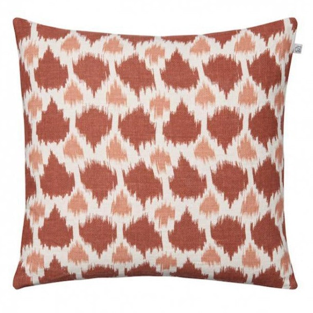 Linen Assam Pillow Apricot Orange & Rose