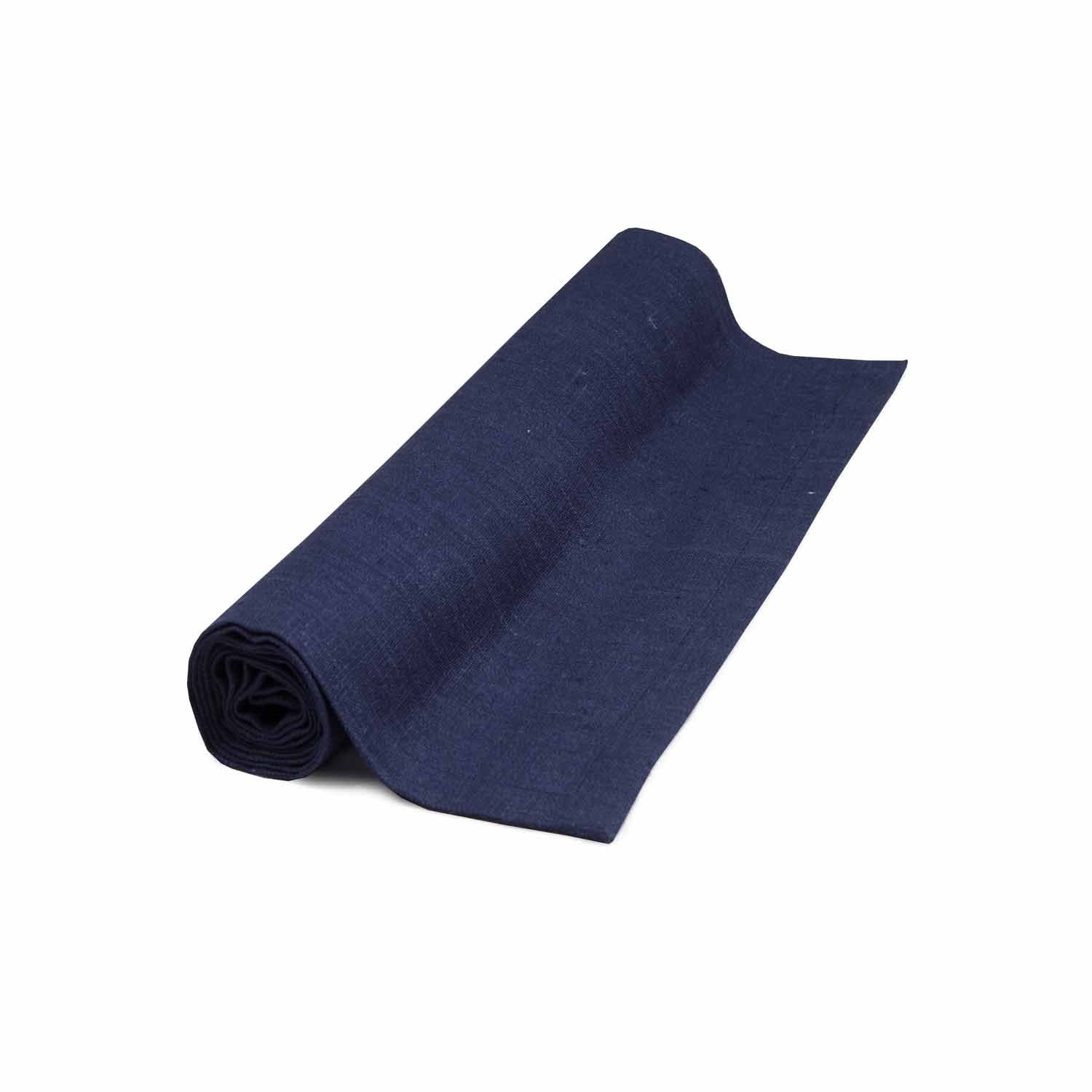 Linen Table Runner Structured Black Eleish Van Breems Home