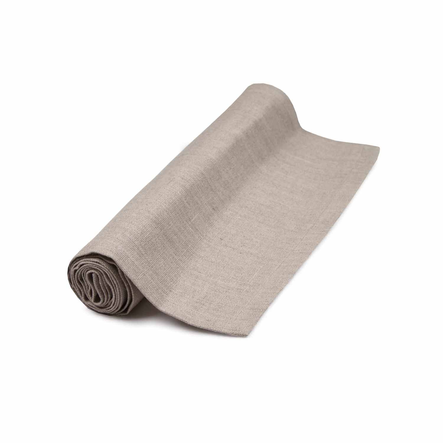 Linen Table Runner Structured Natural Eleish Van Breems Home