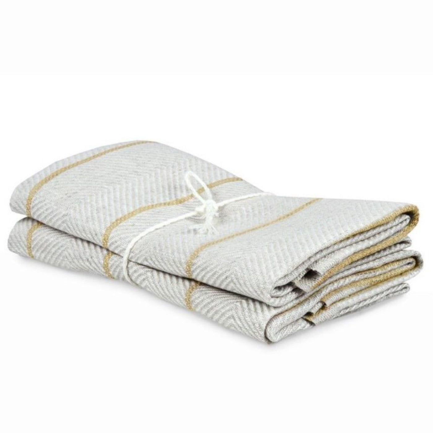 Marulk Tea Towels Natural and Ochra Yellow Eleish Van Breems Home