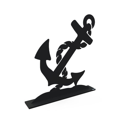 Metal Anchor Sculpture Medium Black Eleish Van Breems Home