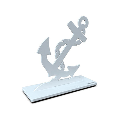 Metal Anchor Sculpture Medium White Eleish Van Breems Home