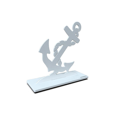 Metal Anchor Sculpture Small White Eleish Van Breems Home