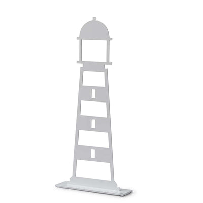 Metal Lighthouse Sculpture Small White Eleish Van Breems Home