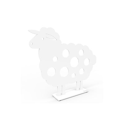 Metal Sheep Sculpture Small White Eleish Van Breems Home