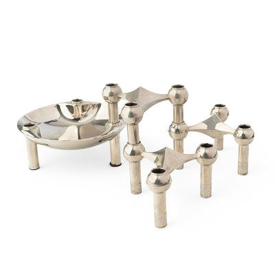 Modular & Stackable Chrome Candlesticks Eleish Van Breems Home