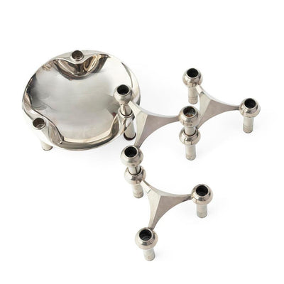 Modular & Stackable Chrome Candlesticks Eleish Van Breems Home