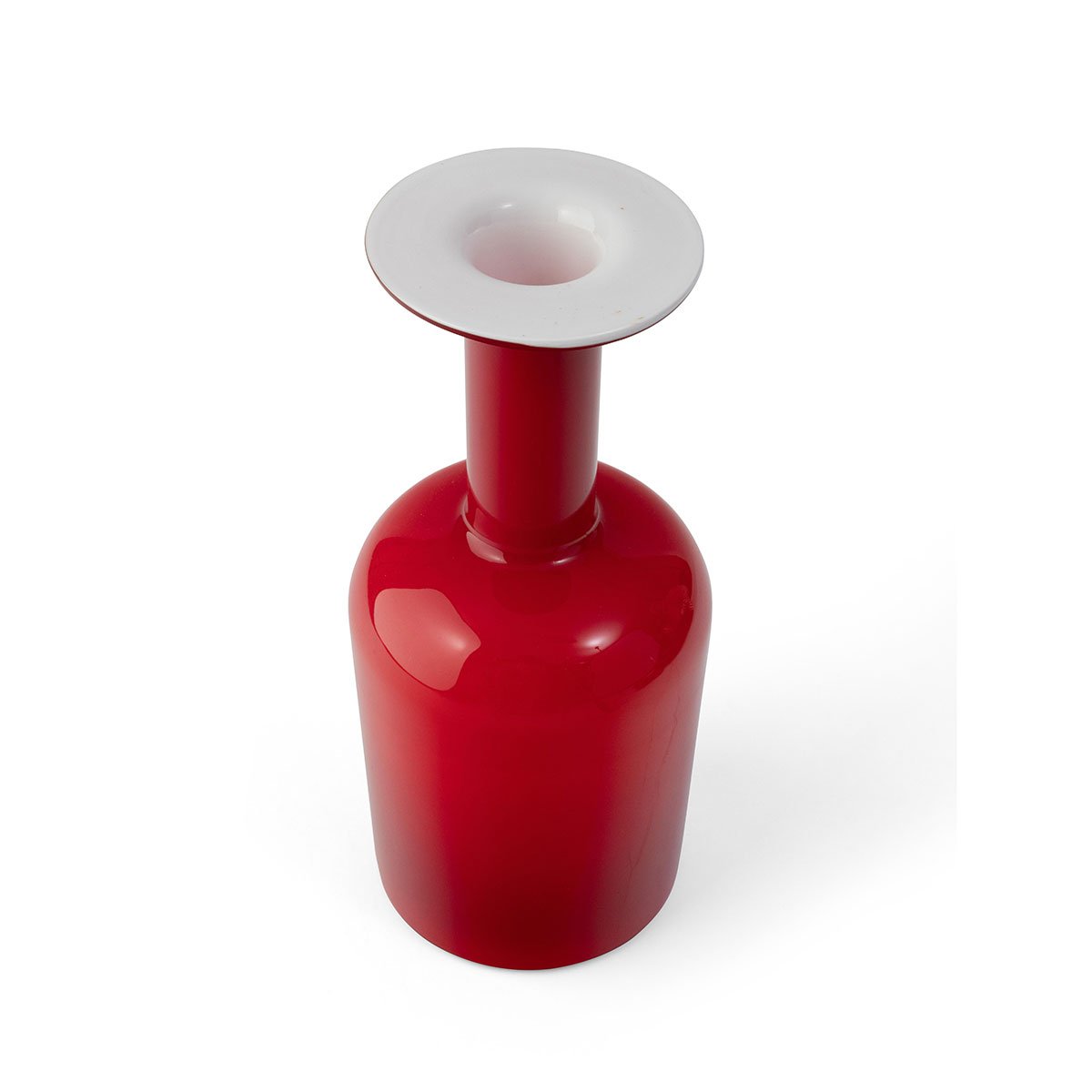 Red Holmegaard Cased Glass Gulvase Eleish Van Breems Home