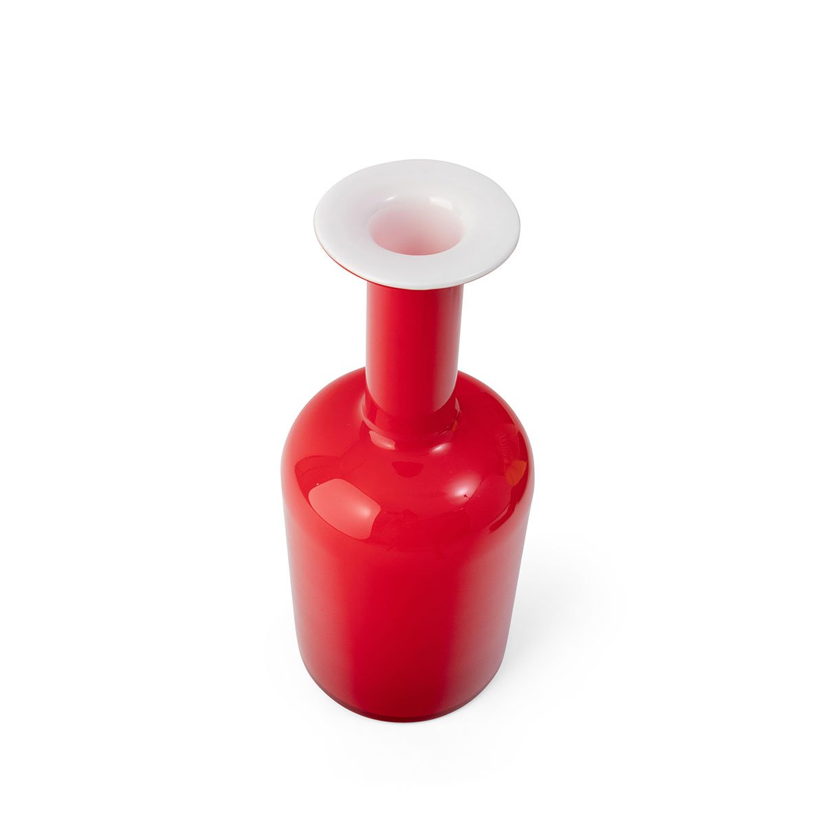 Red Holmegaard Cased Glass Gulvase Eleish Van Breems Home