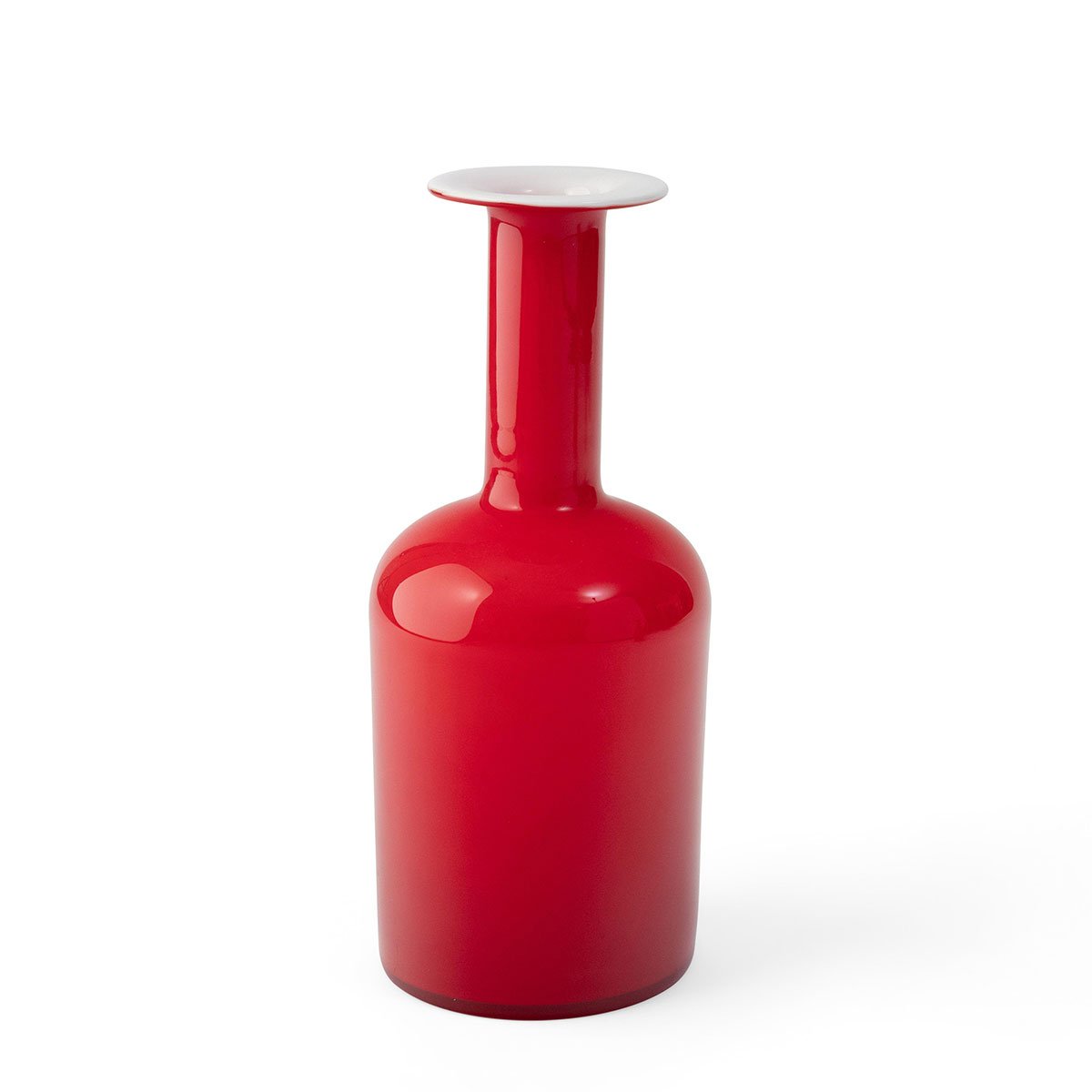 Red Holmegaard Cased Glass Gulvase Large Eleish Van Breems Home