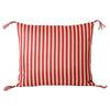 Red Narrow Stripe Linen Pillow Eleish Van Breems Home