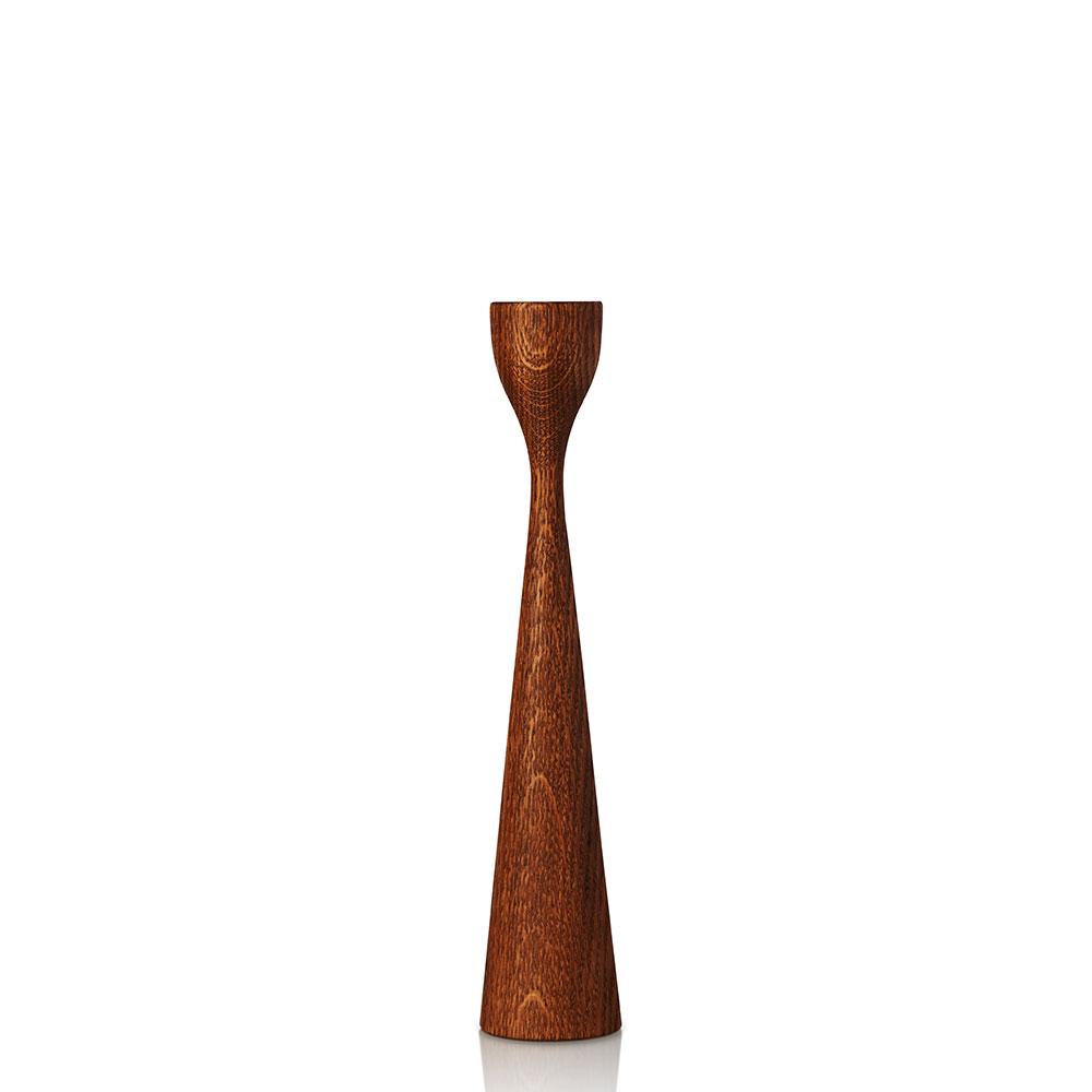Rolf Oak Candlestick 11" Brown Oak Eleish Van Breems Home