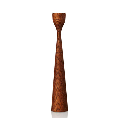 Rolf Oak Candlestick 13" Brown Oak Eleish Van Breems Home
