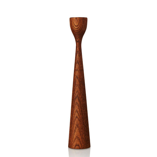 Rolf Oak Medium Candlestick 13"