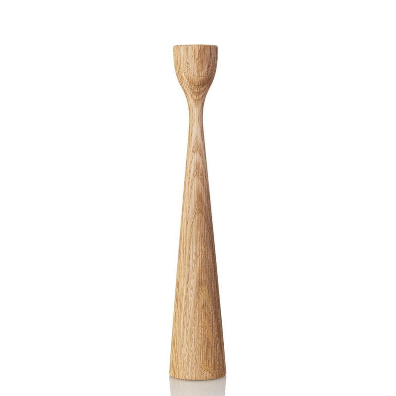 Rolf Oak Candlestick 13" Brown Oak Eleish Van Breems Home