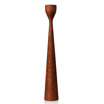 Rolf Oak Candlestick 15" Brown Oak Eleish Van Breems Home