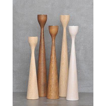 Rolf Oak Large Candlestick 15" Eleish Van Breems Home
