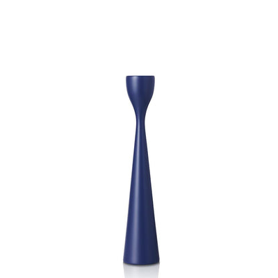 Rolf Painted Candlestick 11" Blueberry Blue Eleish Van Breems Home