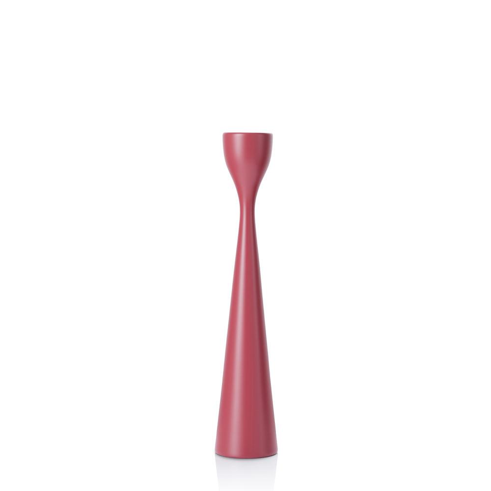 Rolf Painted Candlestick 11" Burgundy Pink Eleish Van Breems Home
