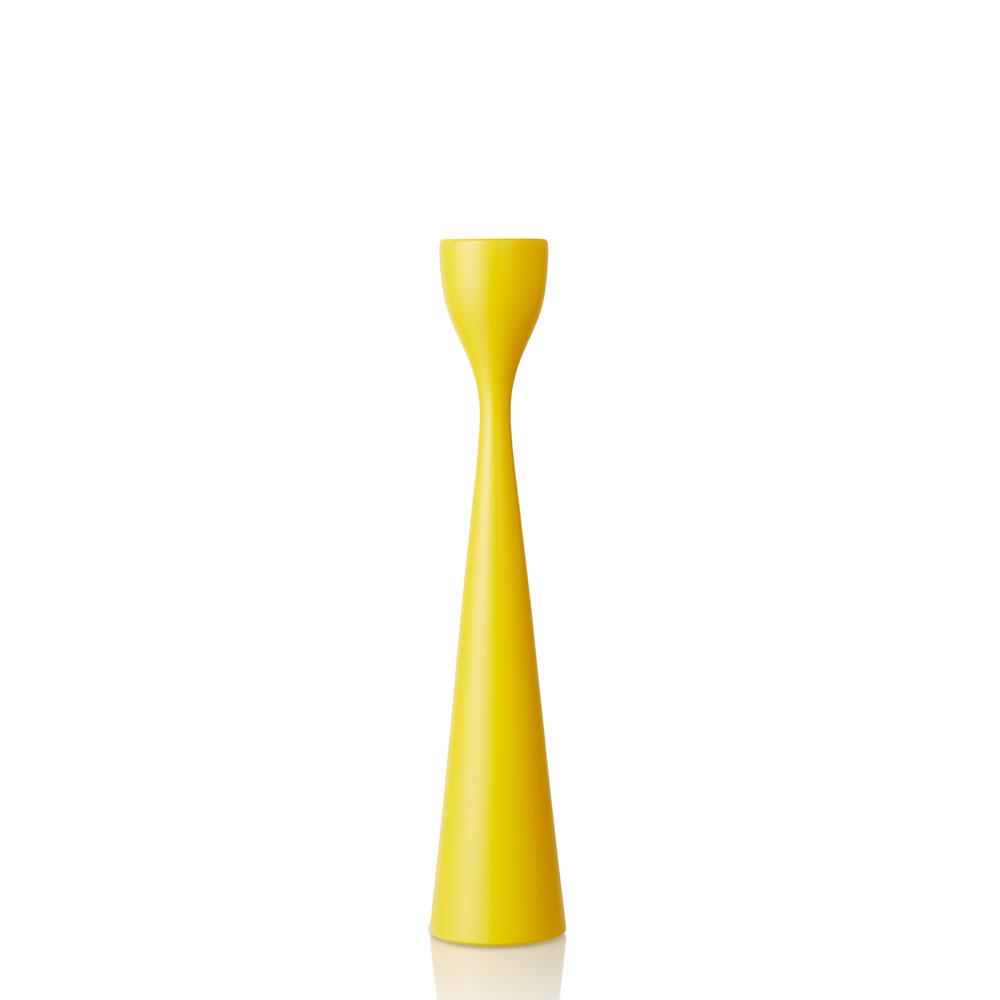 Rolf Painted Candlestick 11" Lemon Yellow Eleish Van Breems Home