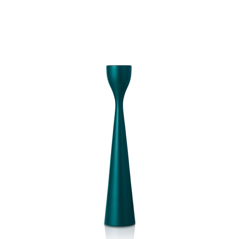 Rolf Painted Candlestick 11" Ocean Green Eleish Van Breems Home