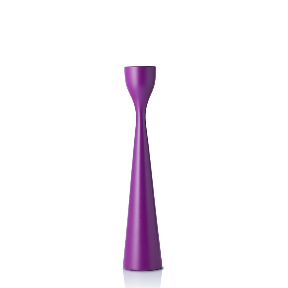 Rolf Painted Candlestick 11" Plum Purple Eleish Van Breems Home
