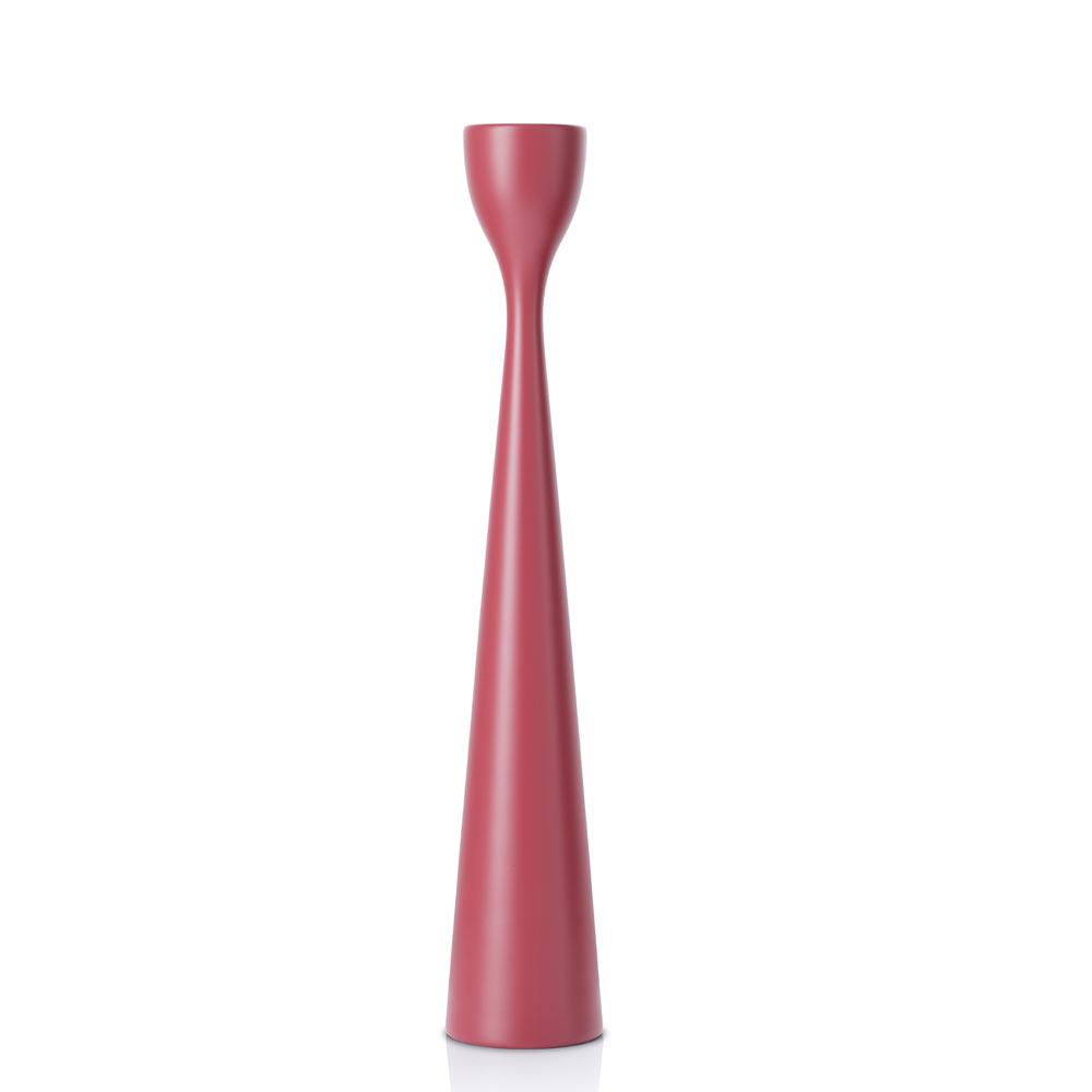 Rolf Painted Candlestick 13" Burgundy Pink Eleish Van Breems Home