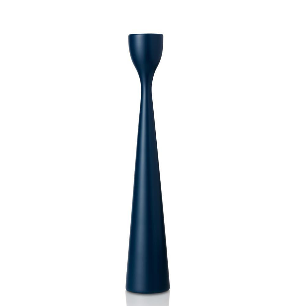 Rolf Painted Candlestick 13" Dark Blue Eleish Van Breems Home