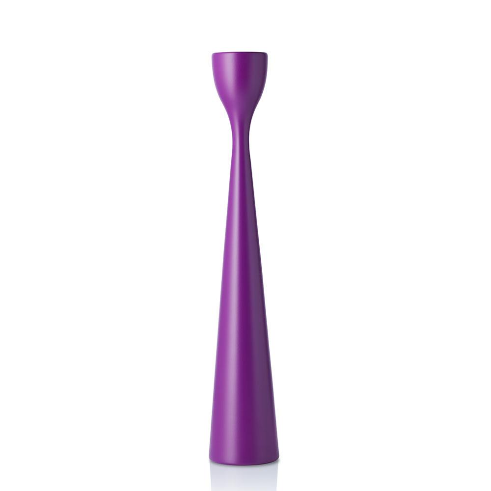 Rolf Painted Candlestick 13" Plum Purple Eleish Van Breems Home