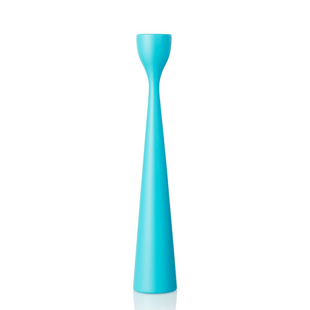 Rolf Painted Candlestick 13" Sky Blue Eleish Van Breems Home