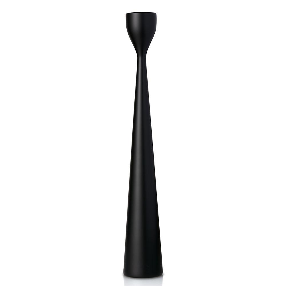 Rolf Painted Candlestick 15" Black Eleish Van Breems Home