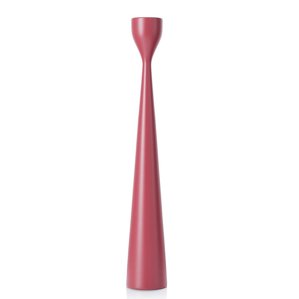 Rolf Painted Candlestick 15" Burgundy Pink Eleish Van Breems Home