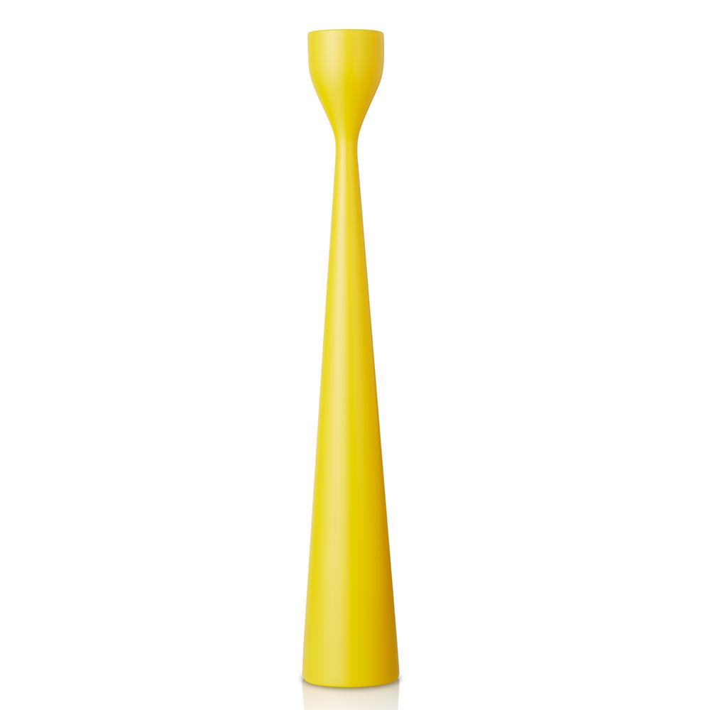 Rolf Painted Candlestick 15" Lemon Yellow Eleish Van Breems Home