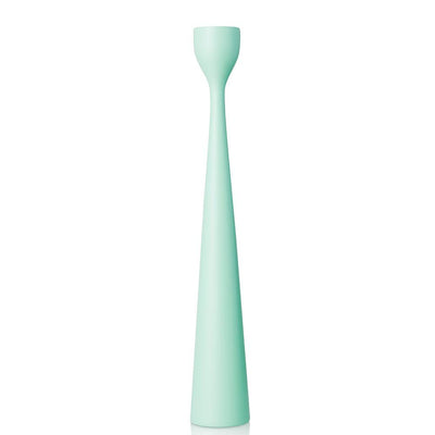 Rolf Painted Candlestick 15" Pastel Turquoise Eleish Van Breems Home