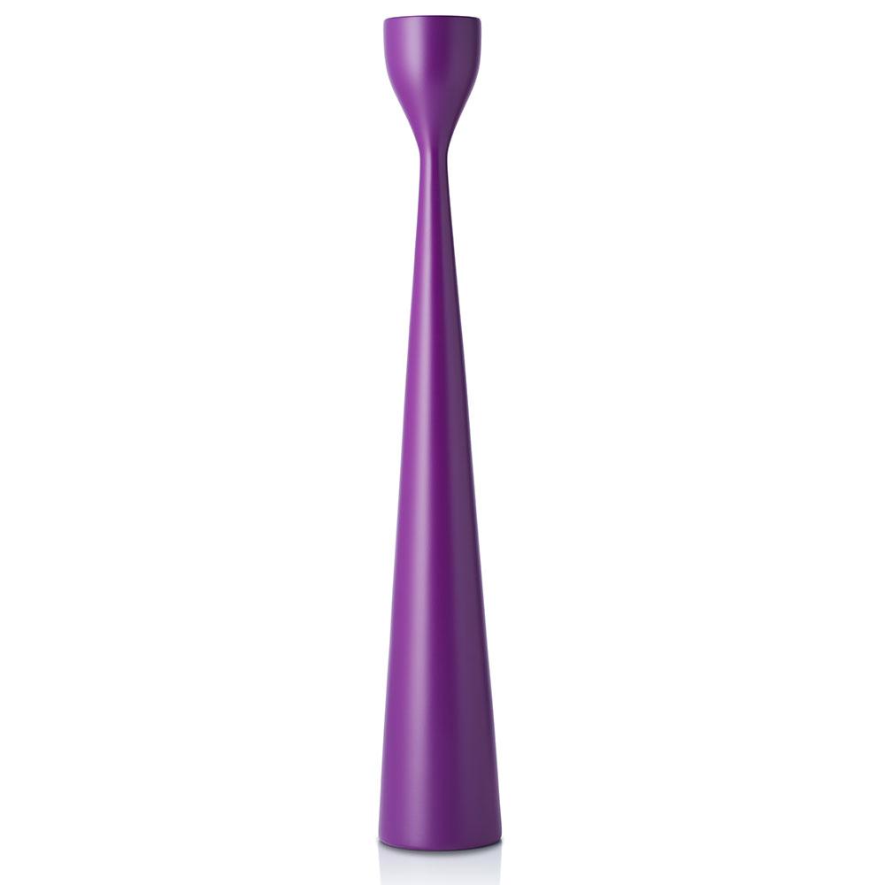 Rolf Painted Candlestick 15" Plum Purple Eleish Van Breems Home