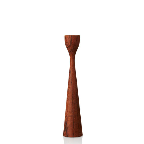 Rolf Teak Small Candlestick 11"