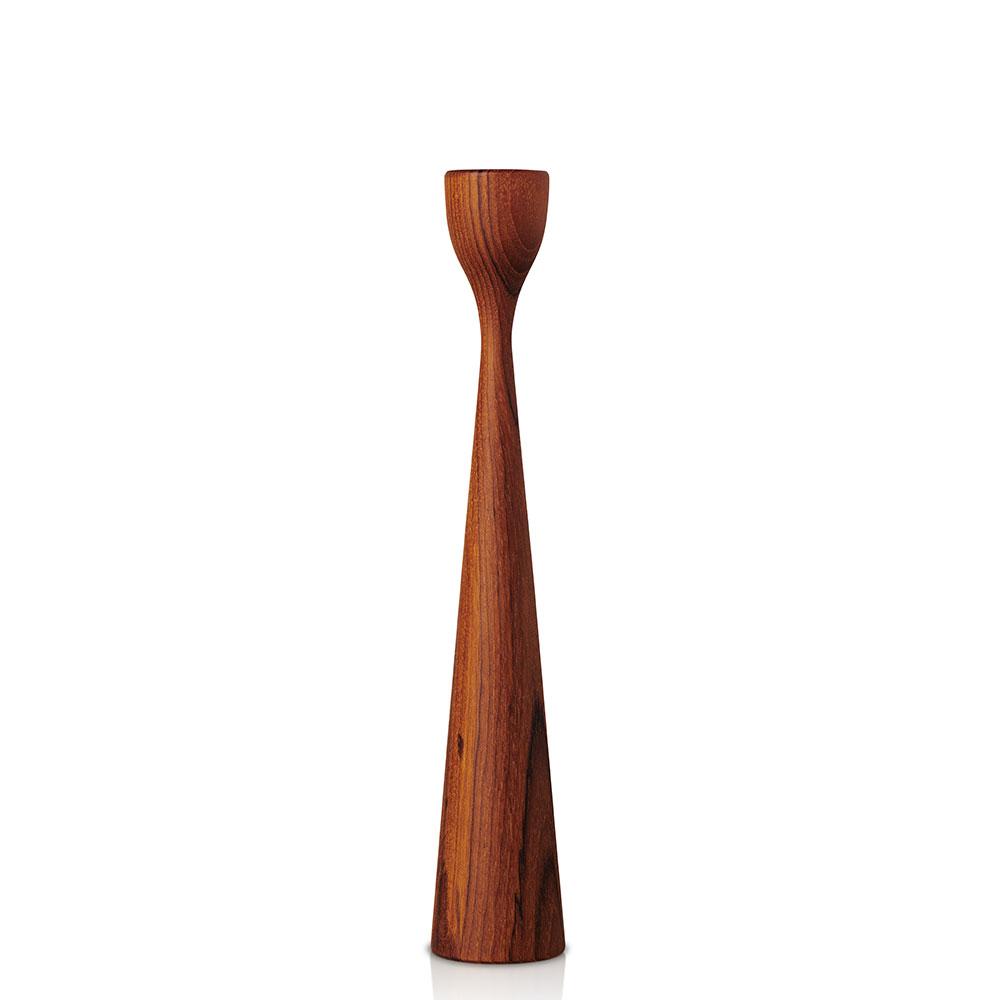 Rolf Teak Candlestick 13&quot; Eleish Van Breems Home