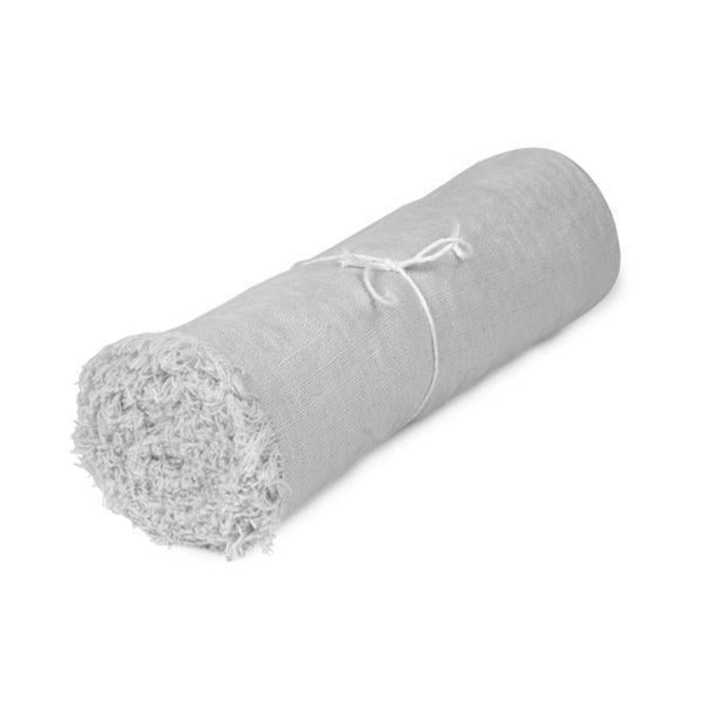 Rustic Long Runner 98" Light Grey Linen Eleish Van Breems Home