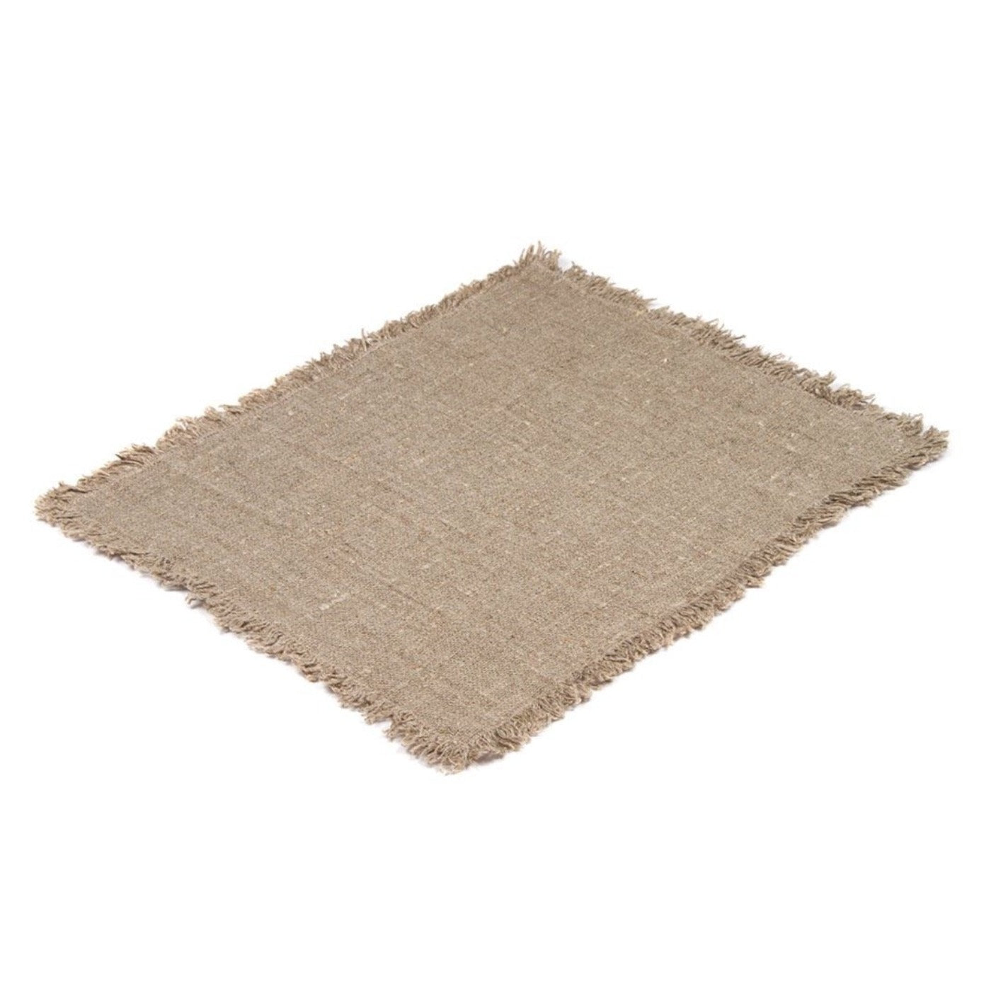 Rustic Placemat with Fringe Natural Eleish Van Breems Home