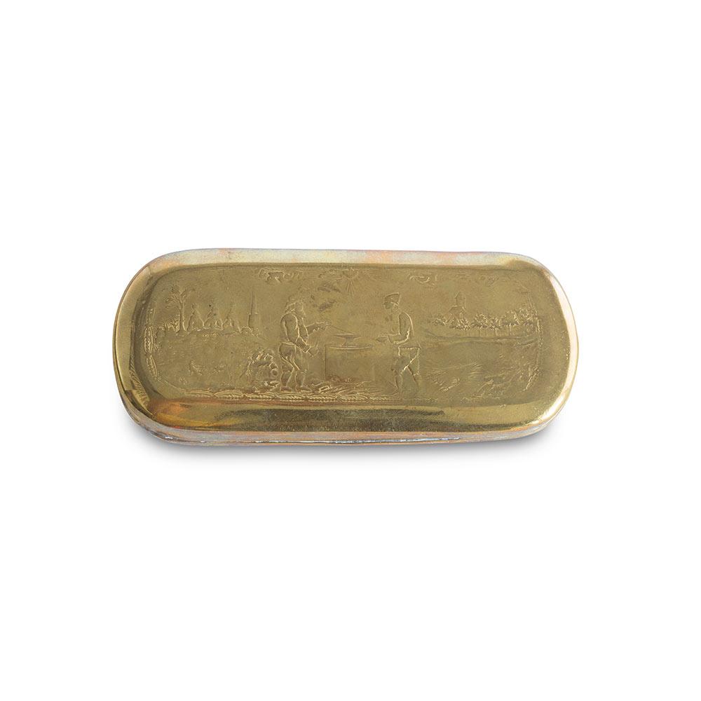 Swedish Brass Tobacco Box, 18th C