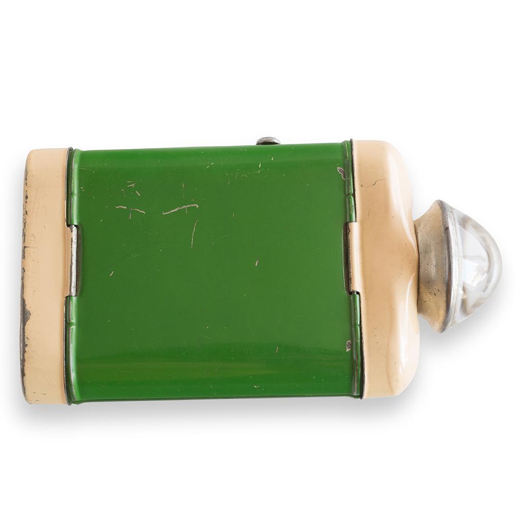 Swedish Green Tole Flashlight, Circa 1940 - Eleish Van Breems Home