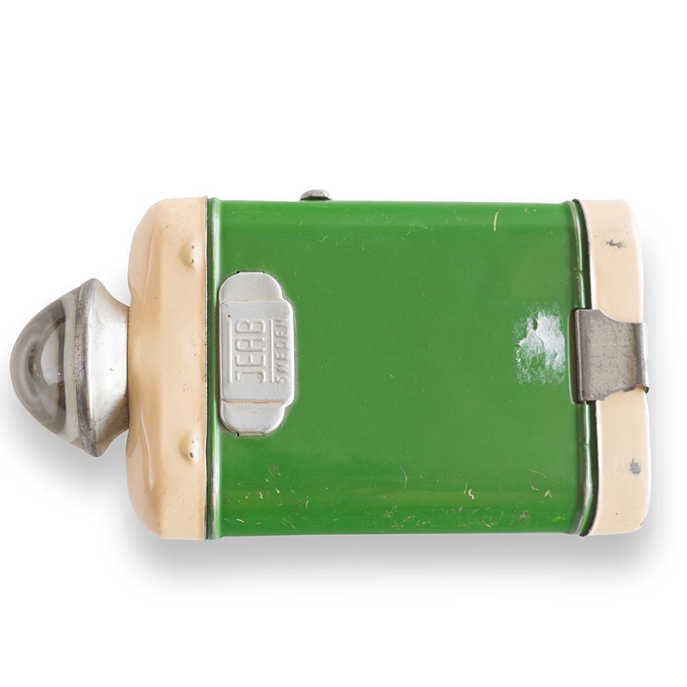 Swedish Green Tole Flashlight, Circa 1940 - Eleish Van Breems Home