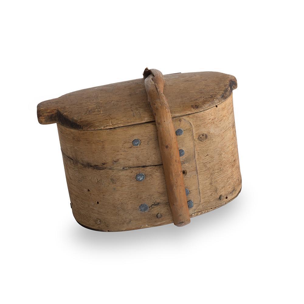 Swedish Wood Band Oval box c. 1853 Eleish Van Breems Home