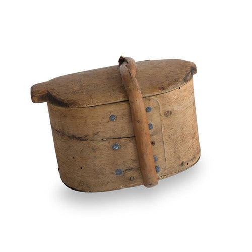 Swedish Wood Band Oval Box C. 1853