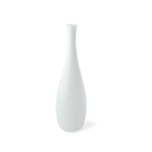 Tall White Cased Glass Bottle by Kastrup
