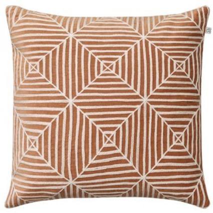 Taupe Kulgam Embroidered Velvet Pillow